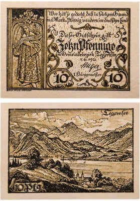 купить Австрия нотгельды 10 пфеннигов 1921