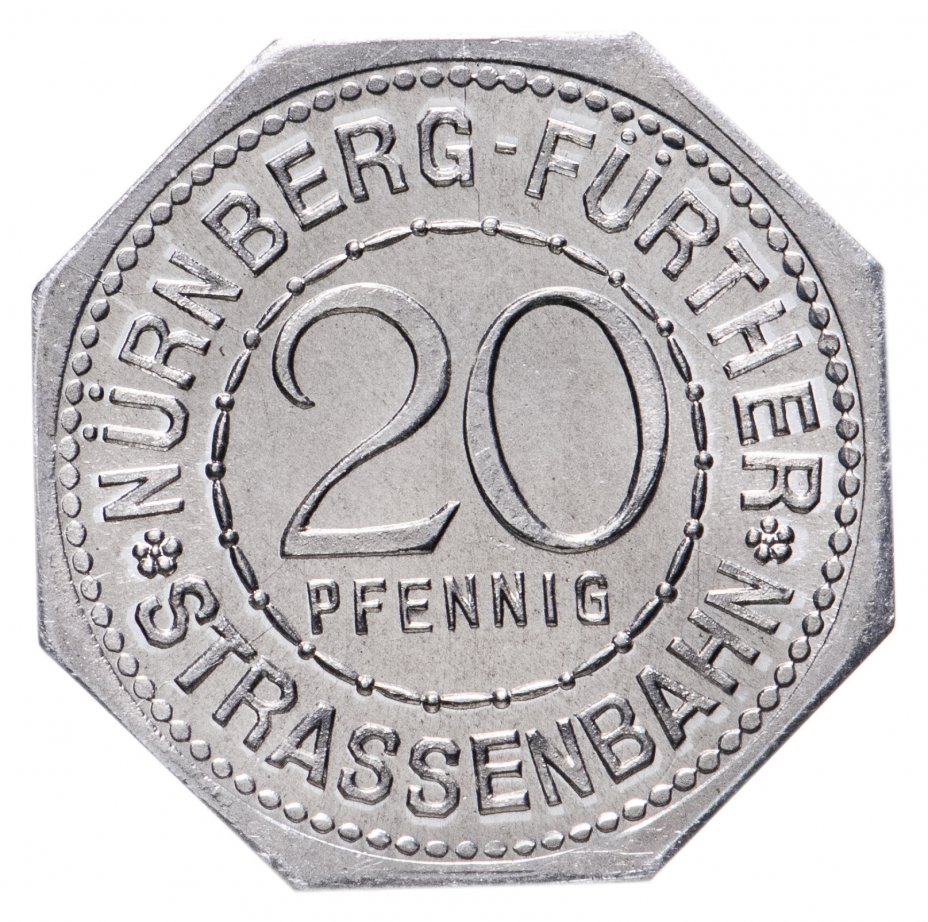купить Германия, Нюрнберг 20 пфеннигов 1921 "Адам Крафт" (трамвайный жетон)