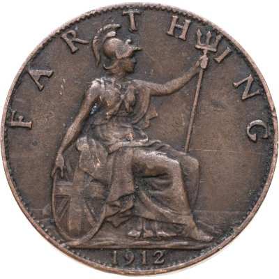 купить Великобритания 1 фартинг (farthing) 1912