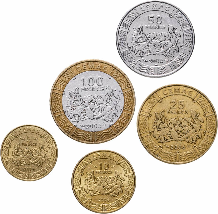 купить Центральная Африка (BEAC), набор из 5 монет 2006