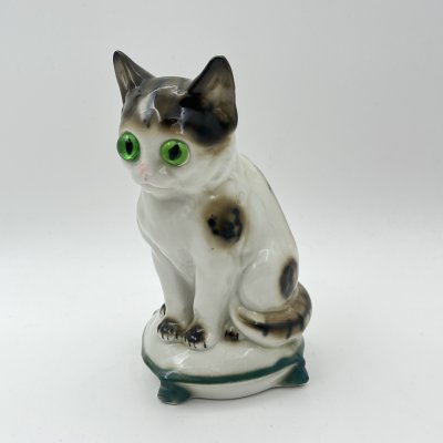 купить Корпус светильника (ночника) "Кот", фарфор, роспись, полимерный материал, Heinz & Co., ГДР, 1954-1972 гг.