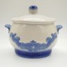 Купить Супница с растительным декором, фаянс, роспись, СССР, 1970-1990 гг.
