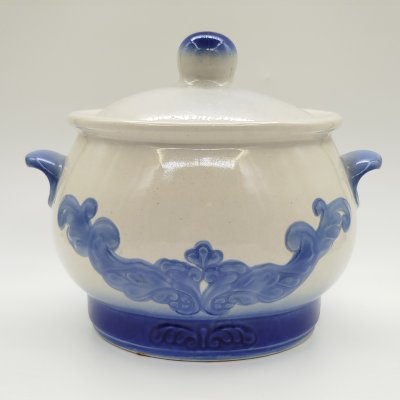 купить Супница с растительным декором, фаянс, роспись, СССР, 1970-1990 гг.