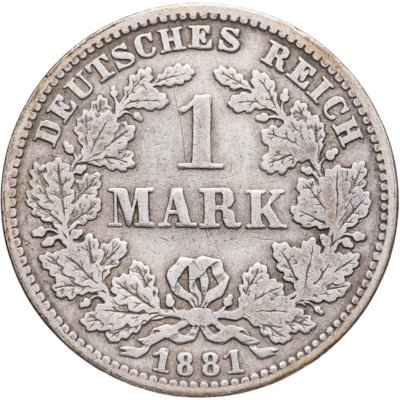 купить Германия 1 марка 1881 Знак монетного двора: "E" - Дрезден