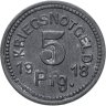 Купить Германия "Таубербишофсхайм" 5 пфеннигов 1918 нотгельд