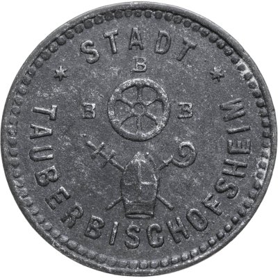 купить Германия "Таубербишофсхайм" 5 пфеннигов 1918 нотгельд