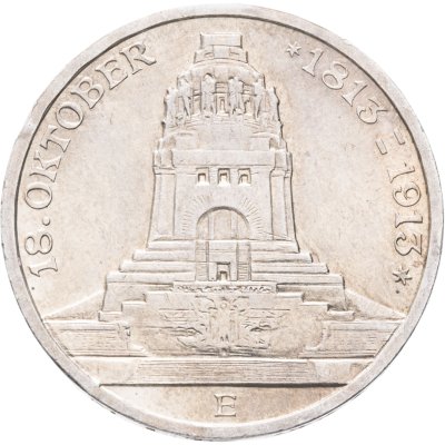 купить Германия (Империя), Саксония 3 марки (mark) 1913 "100 лет битвы при Лейпциге (битве народов)"