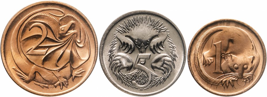купить Австралия, набор из 3 монет 1981 (1,2,5 центов)