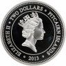 Купить Острова Питкэрн 2 доллара 2013 "Глубоководные рыбы - Пеликановидный большерот"