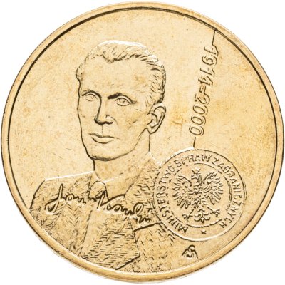 купить Польша 2 злотых 2014 "100 лет со дня рождения Яна Карского (100. rocznica urodzin Jana Karskiego)"