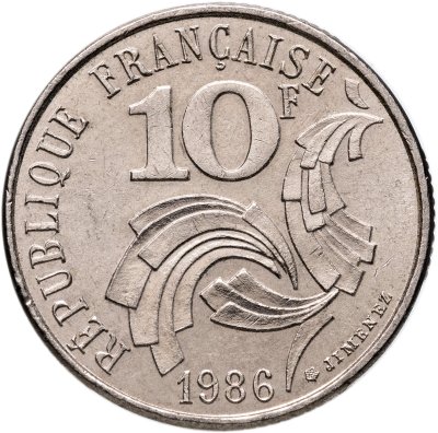 купить Франция 10 франков (francs) 1986 "Свобода, Равенство, Братство"