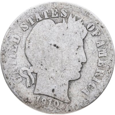 купить США 10 центов (дайм, one dime) 1910 Barber Dime Без отметки монетного двора