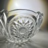 Купить Салатник круглой формы с растительным и геометрическим декором, стекло, пресс, алмазная грань, СССР, 1970-1990 гг.
