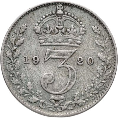 купить Великобритания 3 пенса (pence) 1920