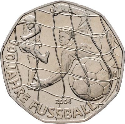 купить Австрия 5 евро (euro) 2004 "100 лет футболу"