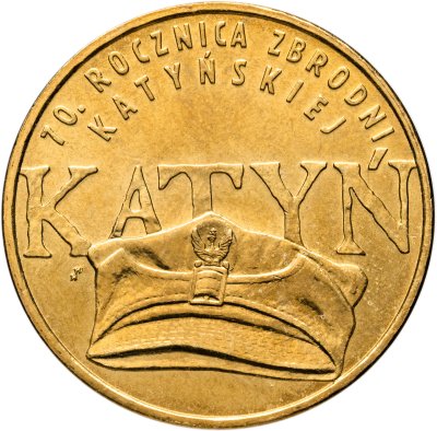 купить Польша 2 злотых 2010 "70 лет Катынской трагедии"
