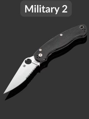 купить Складной нож Spyderco Military 2 P/S (C36GPS2), сталь CPM S30V, рукоять G-10