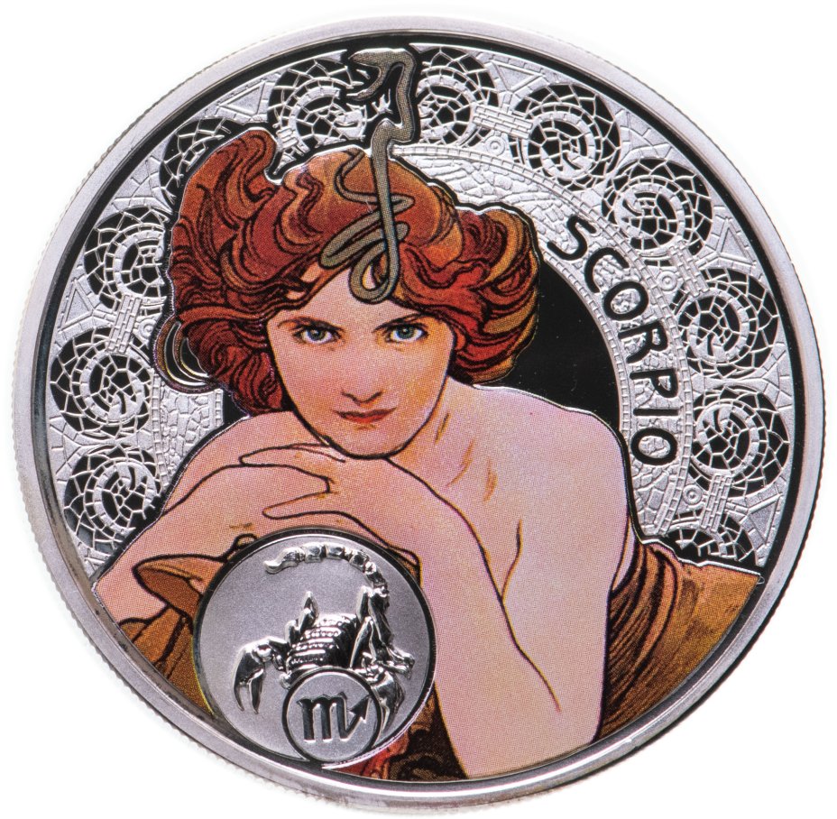 Купить Остров Ниуэ 1 доллар 2011 Proof "Знаки зодиака - Скорпион"