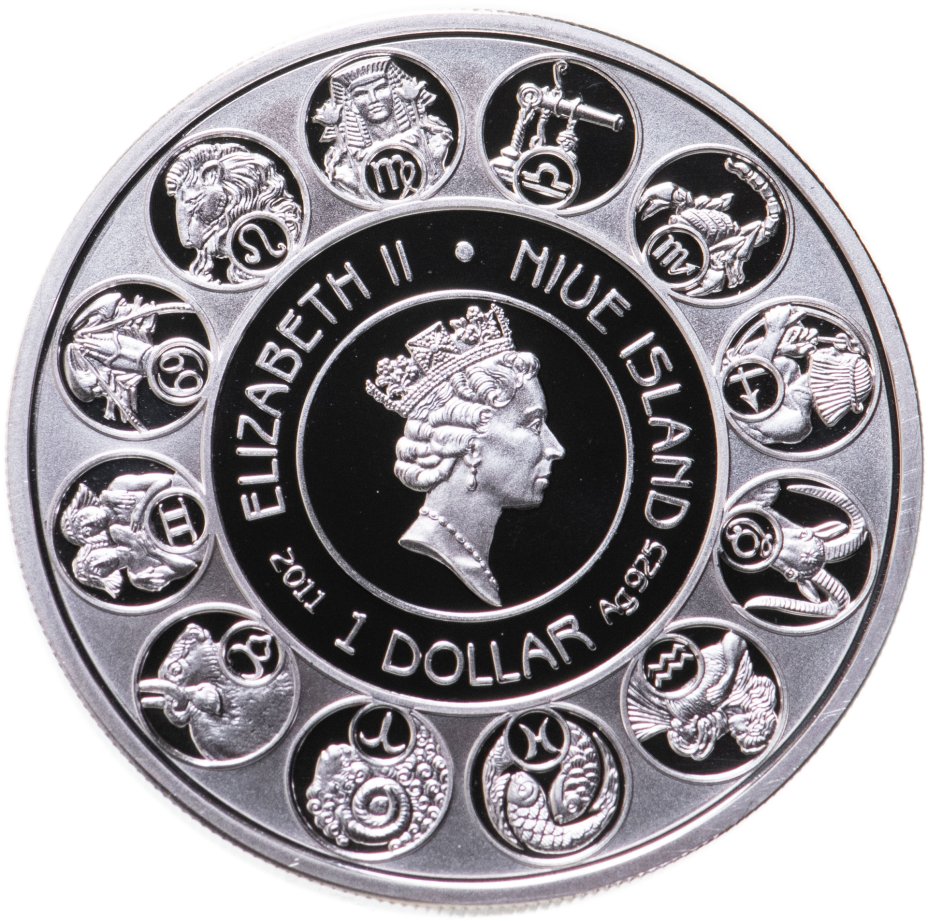 купить Остров Ниуэ 1 доллар 2011 Proof "Знаки зодиака - Скорпион"