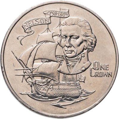купить Гибралтар 1 крона (crown) 1980 "175 лет со дня смерти Горацио Нельсона"