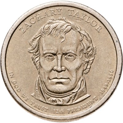 купить США 1 доллар (dollar) 2009 "Закари Тейлор (12-й президент США)", знак монетного двора "D" - Денвер