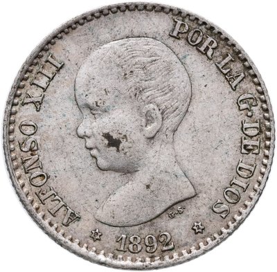 купить Испания 50 сентимо 1892 Альфонс XIII