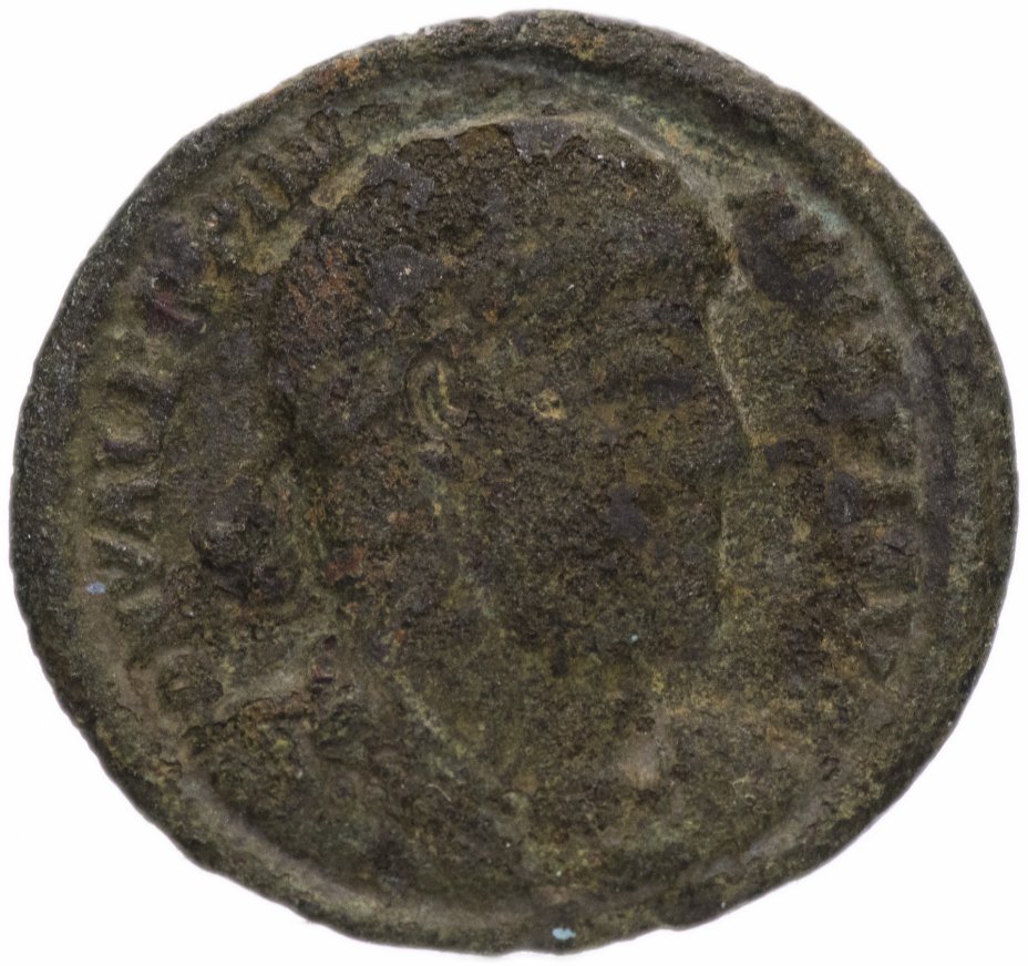 купить Римская Империя Валентиниан I 364-375 гг центенионалис (реверс: император стоит, держит лабарум и Викторию на шаре)