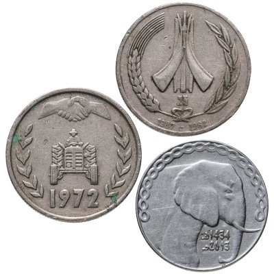 купить Алжир набор монет 1972-2013 (3 штуки)
