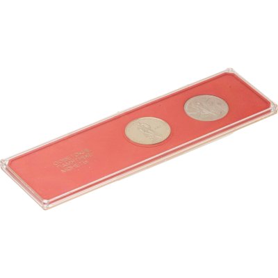 купить Набор из 2-х рублей 1965 и 1975гг. Юбилеи Победы в ВОВ Proof в памятном футляре Госбанка СССР