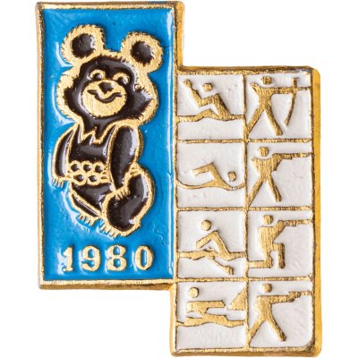 купить Значок с видами соревнований на Играх XXII летней Олимпиады Москва-1980 (серия "Пиктограммы"), СССР, Всероссийское хоровое общество, 1980-е гг.