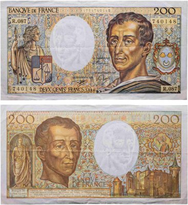 купить Франция 200 франков 1991 (Montesquieu, барон де Монтескьё) Pick 155