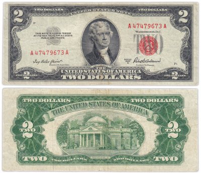 купить США 2 доллара 1953 series 1953A (Pick 380a)