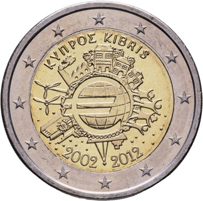 купить Кипр 2 евро 2012 "10 лет евро"