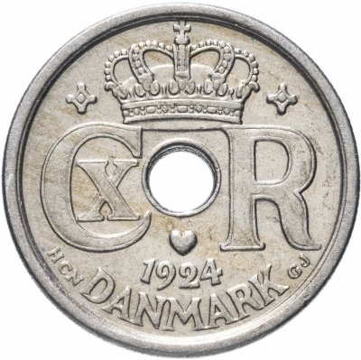 Купить Дания 25 эре (ore) 1924