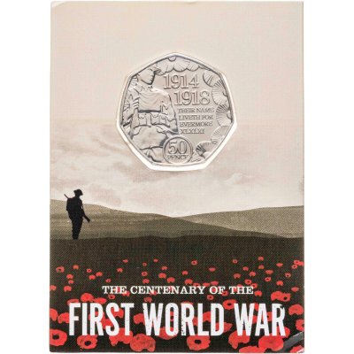 купить Остров Мэн 50 пенсов 2018 "100 лет окончанию Первой Мировой войны" в коинкарте