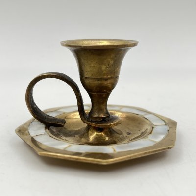 купить Подсвечник на фигурном основании в виде листьев, латунь, Азия, 1970-1990 гг.