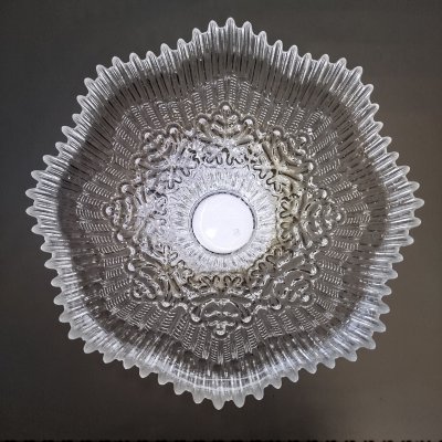 купить Фруктовница "Зимние узоры", автор М.Ю. Бяков, хрусталь, Ленинградский завод художественного стекла (ЛЗХС), СССР, 1980-1990 гг.