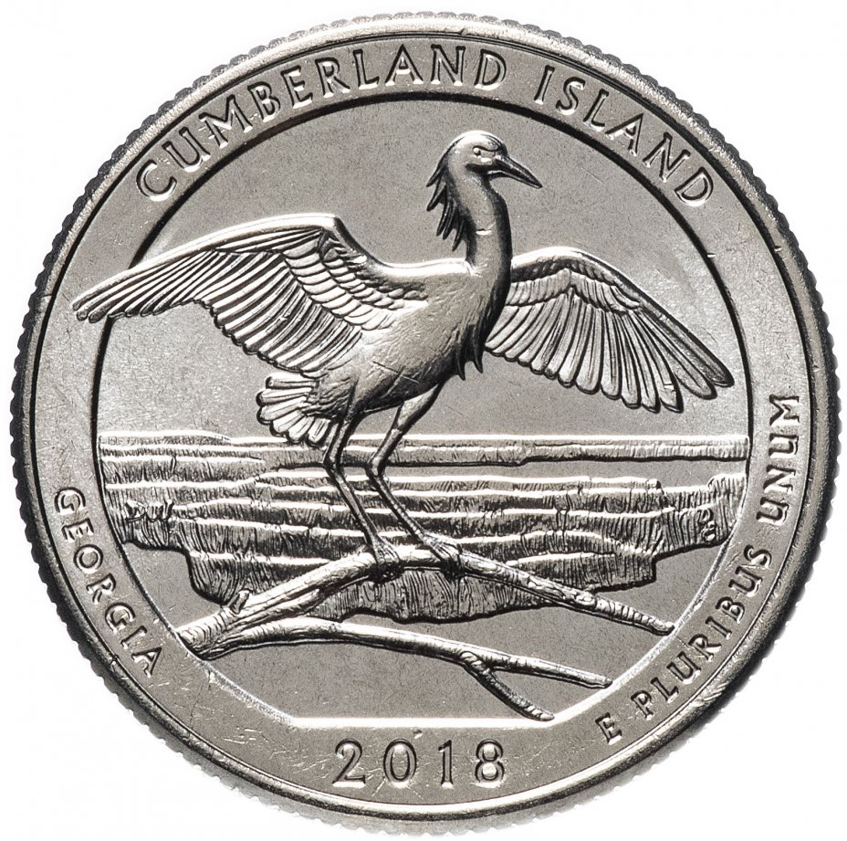 купить США 1/4 доллара (25 центов, квотер) 2018 P —  "Национальный парк остров Камберленд"  (44-й парк)