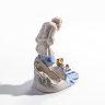 Купить Статуэтка  "Старик и Золотая рыбка",  скульптор Л.П. Азарова, фарфор, роспись, золочение, Турыгинский завод "Художественная керамика" ("Гжель"), СССР, 1950-1960 гг.