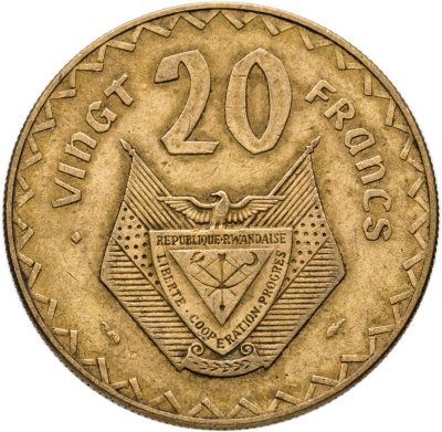 купить Руанда 20 франков (francs) 1977