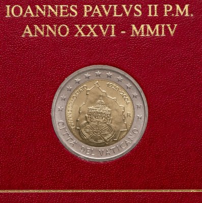 купить Ватикан 2 euro (евро) 2004 "75 лет образованию государства Ватикан" в буклете