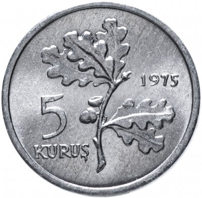 купить Турция 5 курушей 1975 FAO, Невеста