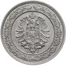 Купить Германия 20 пфеннигов (pfennig) 1887 Знак монетного двора: "J" - Гамбург