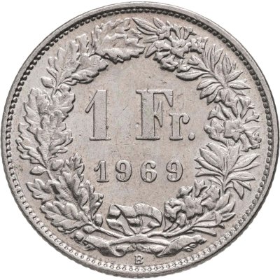 купить Швейцария 1 франк (franc) 1969