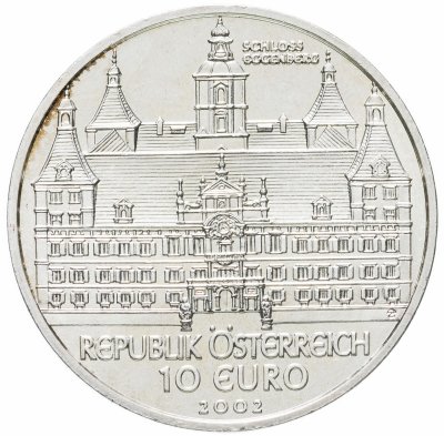 Купить Австрия 10 евро (euro) 2002  Замок Эггенберг