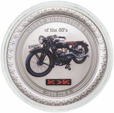 Купить Острова Кука 2 доллара (dollars) 2007  Мотоциклы - ИЖ-8