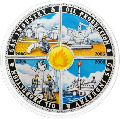 купить Острова Кука набор из 4-х монет 50 центов 2006 "Газо- и нефтеперерабатывающая промышленность"