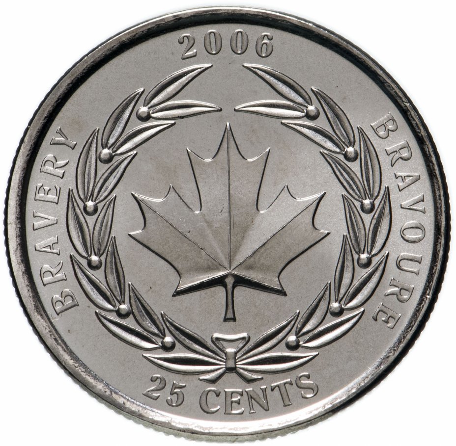 купить Канада 25 центов (cents) 2006 "Ордена и медали Канады - Медаль за храбрость"
