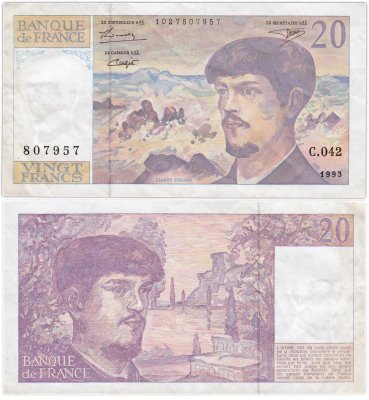 купить Франция 20 франков 1993 (Pick 151)