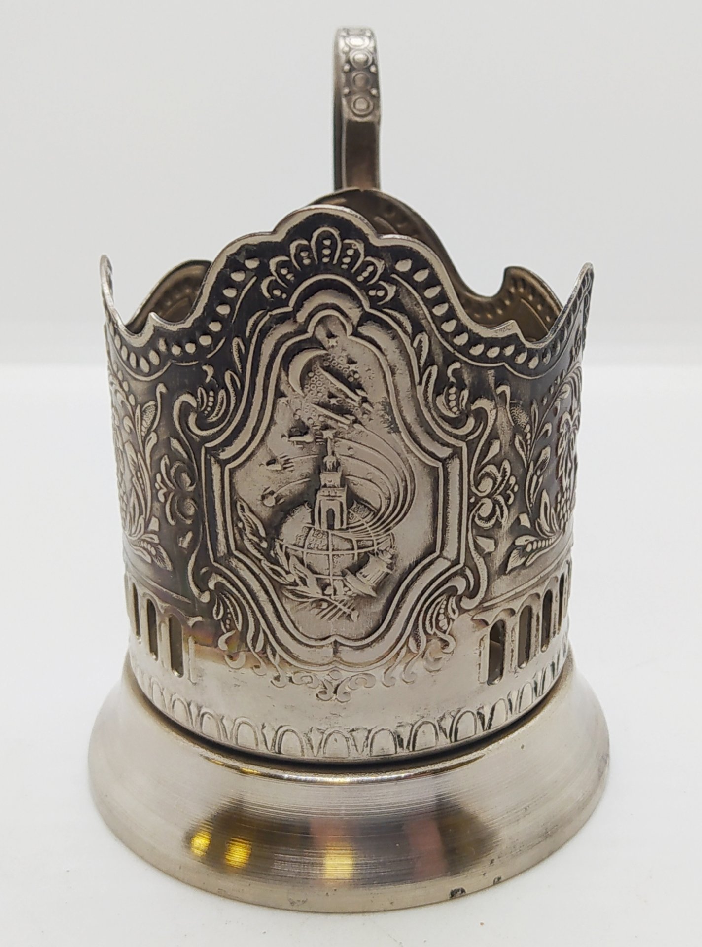 Подстаканник "Советский космос", мНЦ (медь-никель-цинк), Кольчугинский ...